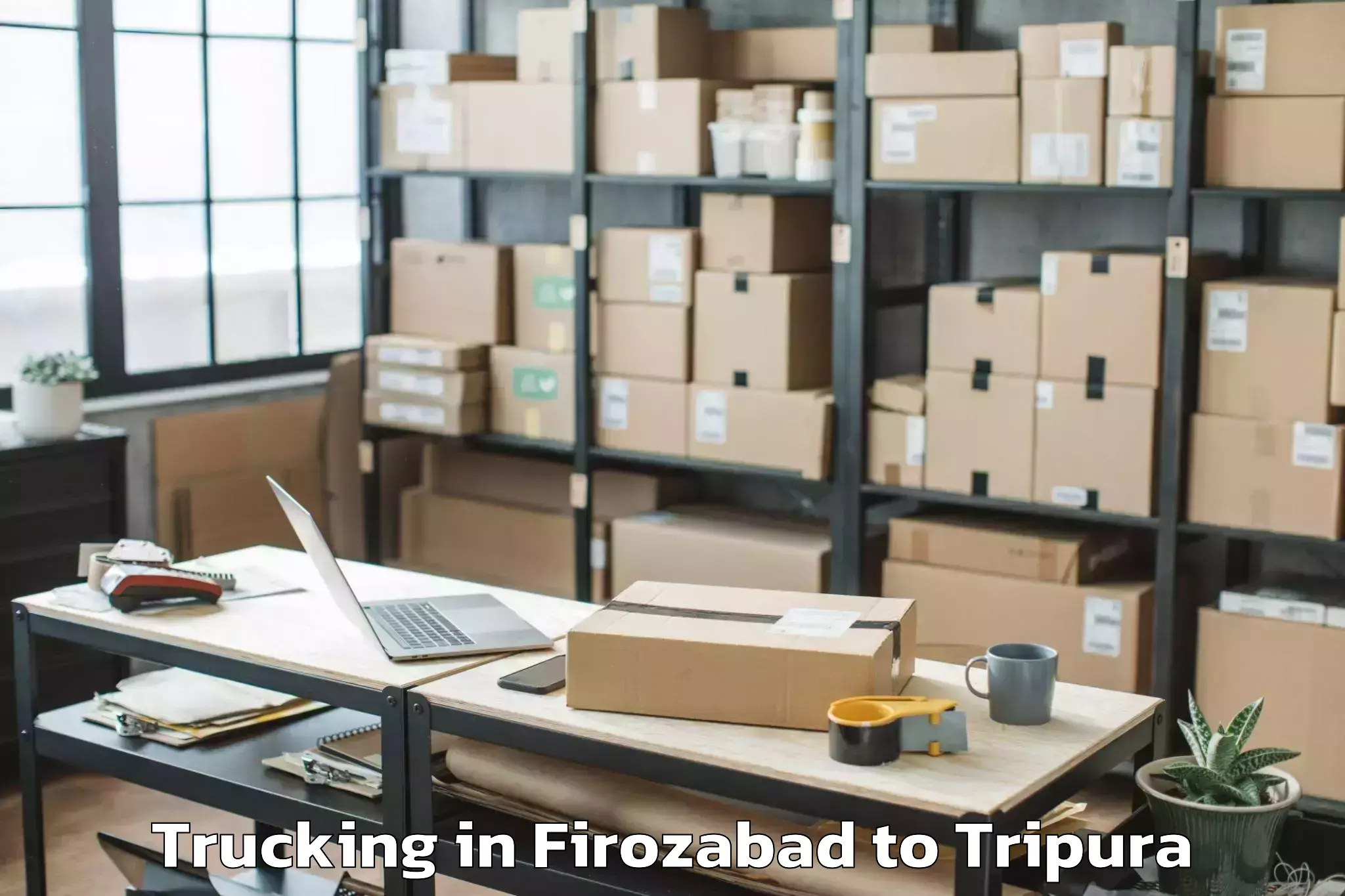 Professional Firozabad to Aambasa Trucking